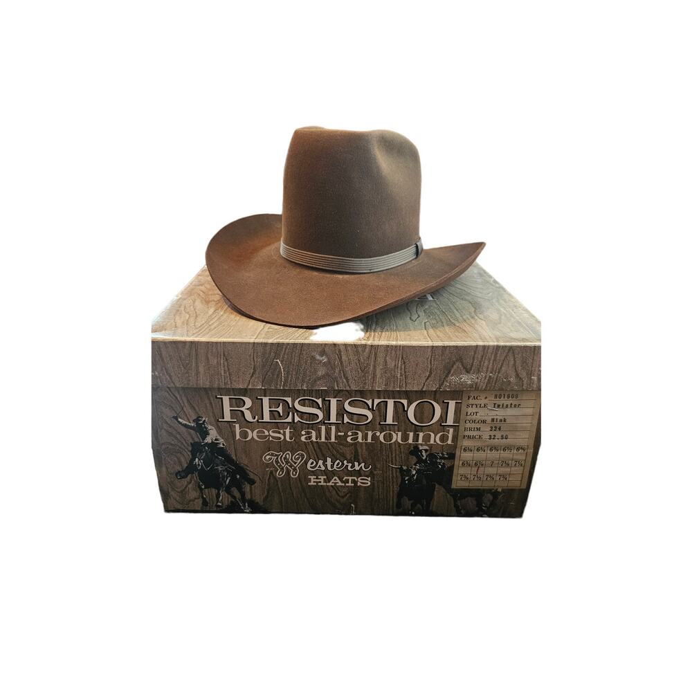 Resistol mink Brown Self Conforming XXX Beaver Size 6 7/8 R‎